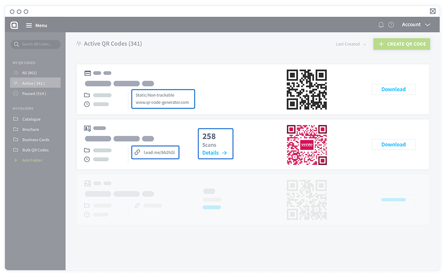 Schritt-für-Schritt-Anleitung zum Bearbeiten eines QR Codes.