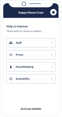 QR-Code-Landingpage zum Sammeln von Kunden-Feedback für einen Gebäudedienstleister.
