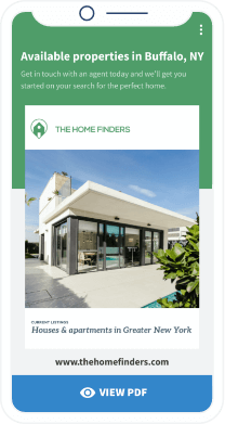 QR-Code-Landingpage mit dem aktuellen Exposé eines Immobilienmaklers in Form einer PDF-Datei.