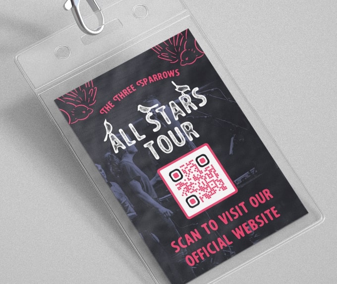 QR Code on a badge of a concert organizer