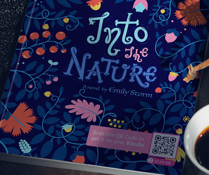 Einband eines Kinderbuchs mit einem QR Code, der einen Buch-Ausschnitt im PDF-Format verlinkt.
