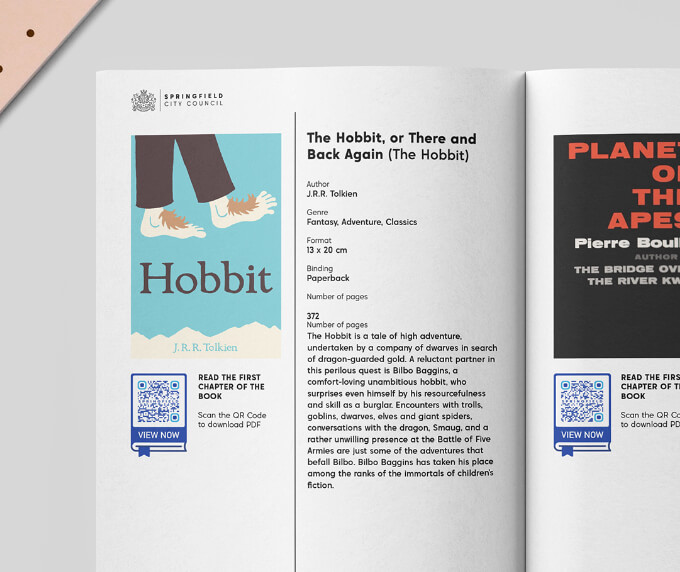 Beispiel eines QR Codes auf einem Bibliothekskatalog.