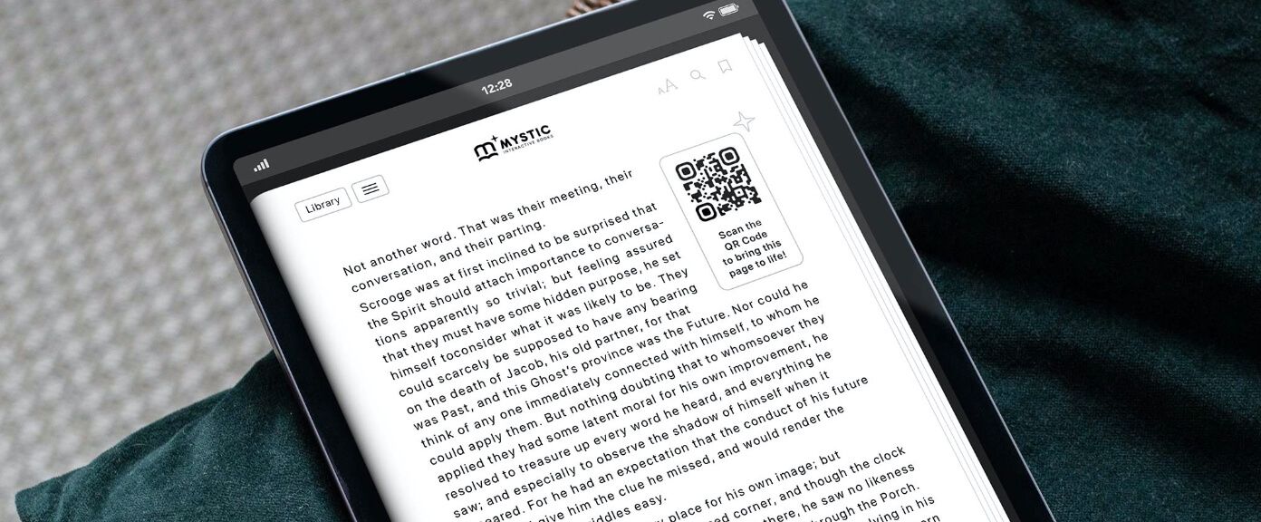 QR-Code-Idee in einem E-Book zum Fördern der Interaktion.