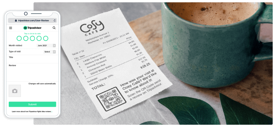 Erstellen Sie Tripadvisor-QR Codes für mehr Bewertungen